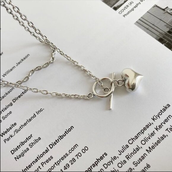 18” LOVE HEART 925 STERLING SILVER NECKLACE, NICE NECKLACE, CUTE NECKLACE - Picture 5 of 6